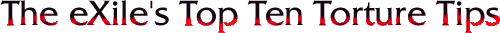 the eXile's top ten torture tips