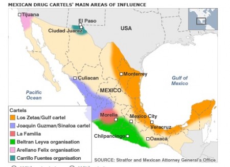 Mexican Drug Cartel Map Mexican Drug Cartel Map