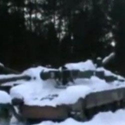 Russian tanks abandoned in a Russian forest