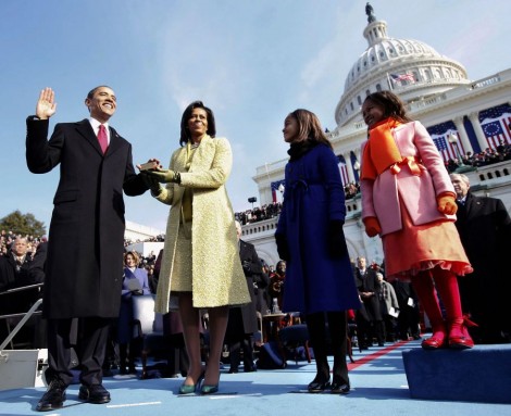 Obama family on Koch carpet Obama family on Koch carpet