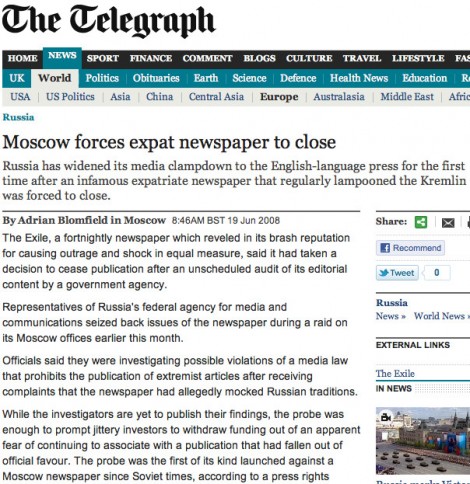 Kremlin Attacks The eXile
