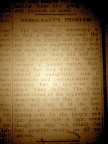 democracy's problem