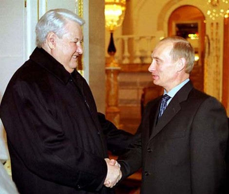 Yeltsin rewards the teacher's pet Vladimir Putin