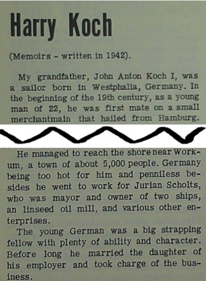harry koch - autobio sketch