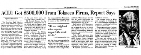 aclu tobacco 500k wapo