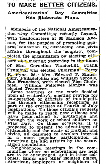 americanization nyt 1915